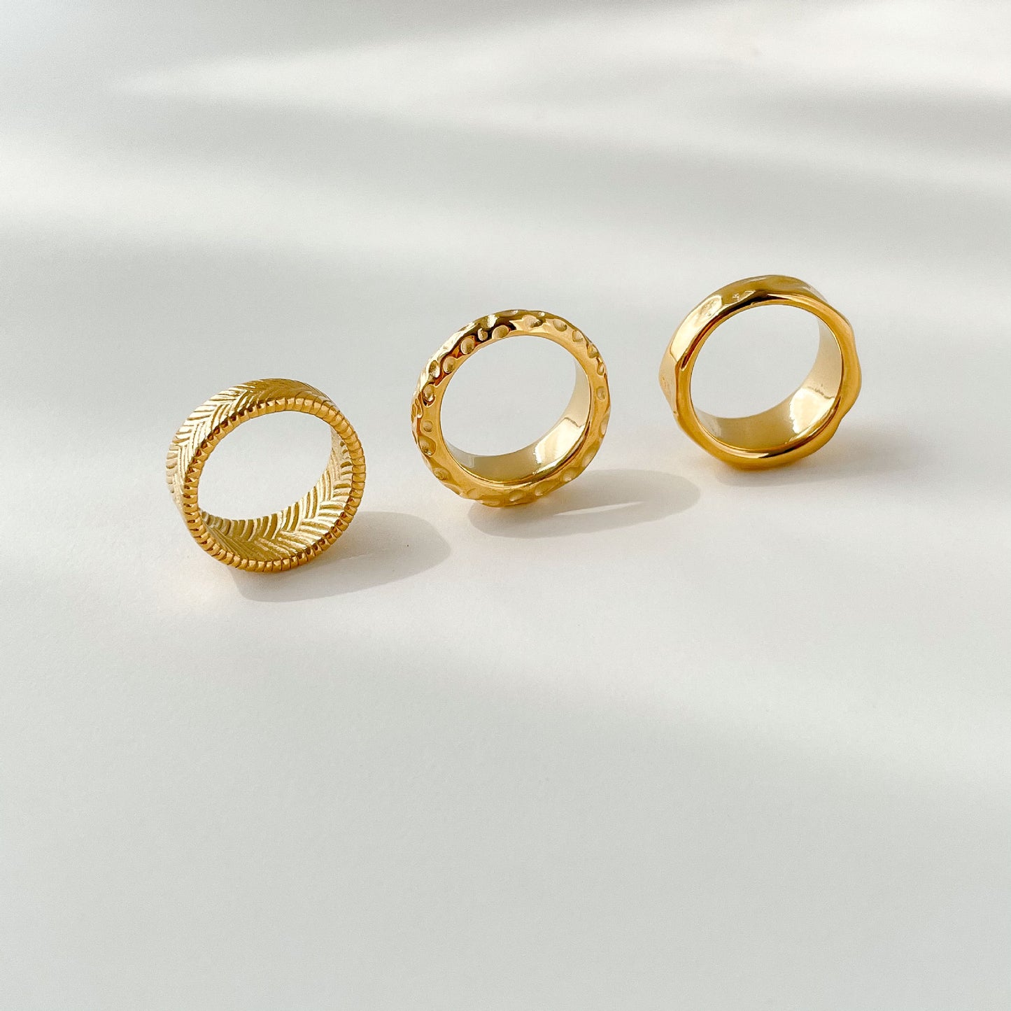 Cosmique 18k gold-plated rings