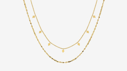 Love Crime Double Chain 18k Gold Plated Necklace (BACK IN STOCK)