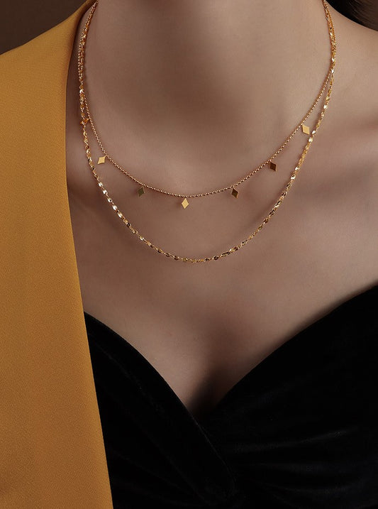 Love Crime Double Chain 18k Gold Plated Necklace (BACK IN STOCK)