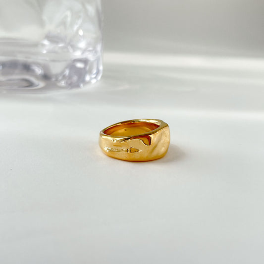 Wave 18k Gold-plated Ring
