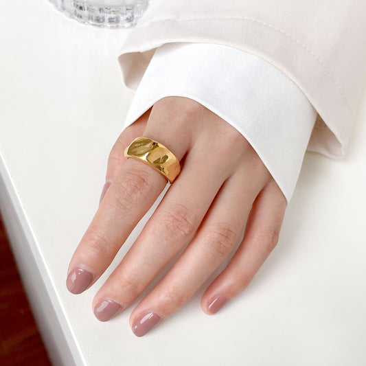 Wave 18k Gold-plated Ring
